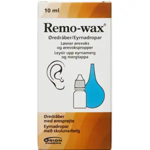 Remo-wax eyrnadropar með eyrnabelg 10 ml.