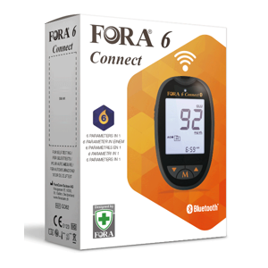 FORA 6 blóðsykurs, ketó og kólesterólmælir með Bluetooth tengi