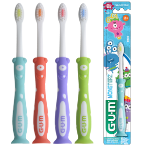 GUM Monster krakka  tannbursti fyrir 3-6 ára - margir litir