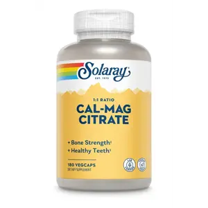 Solaray Cal-mag Citrate 1:1, 180 hylki